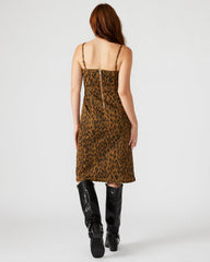 GISELLE Leopard Women's Midi Women's Dress with Slit | Steve Madden Sale
