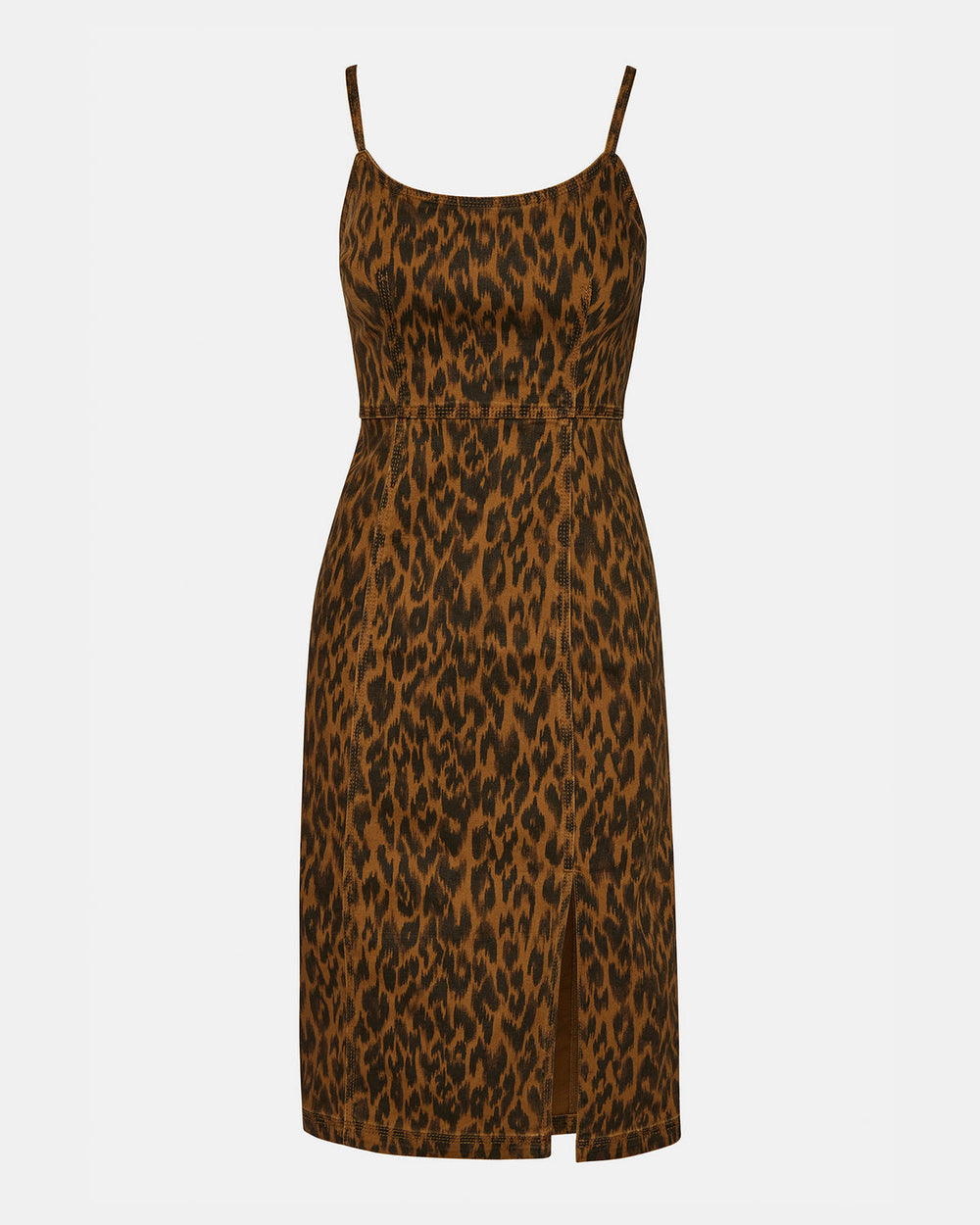 GISELLE Leopard Women's Midi Women's Dress with Slit | Steve Madden Sale