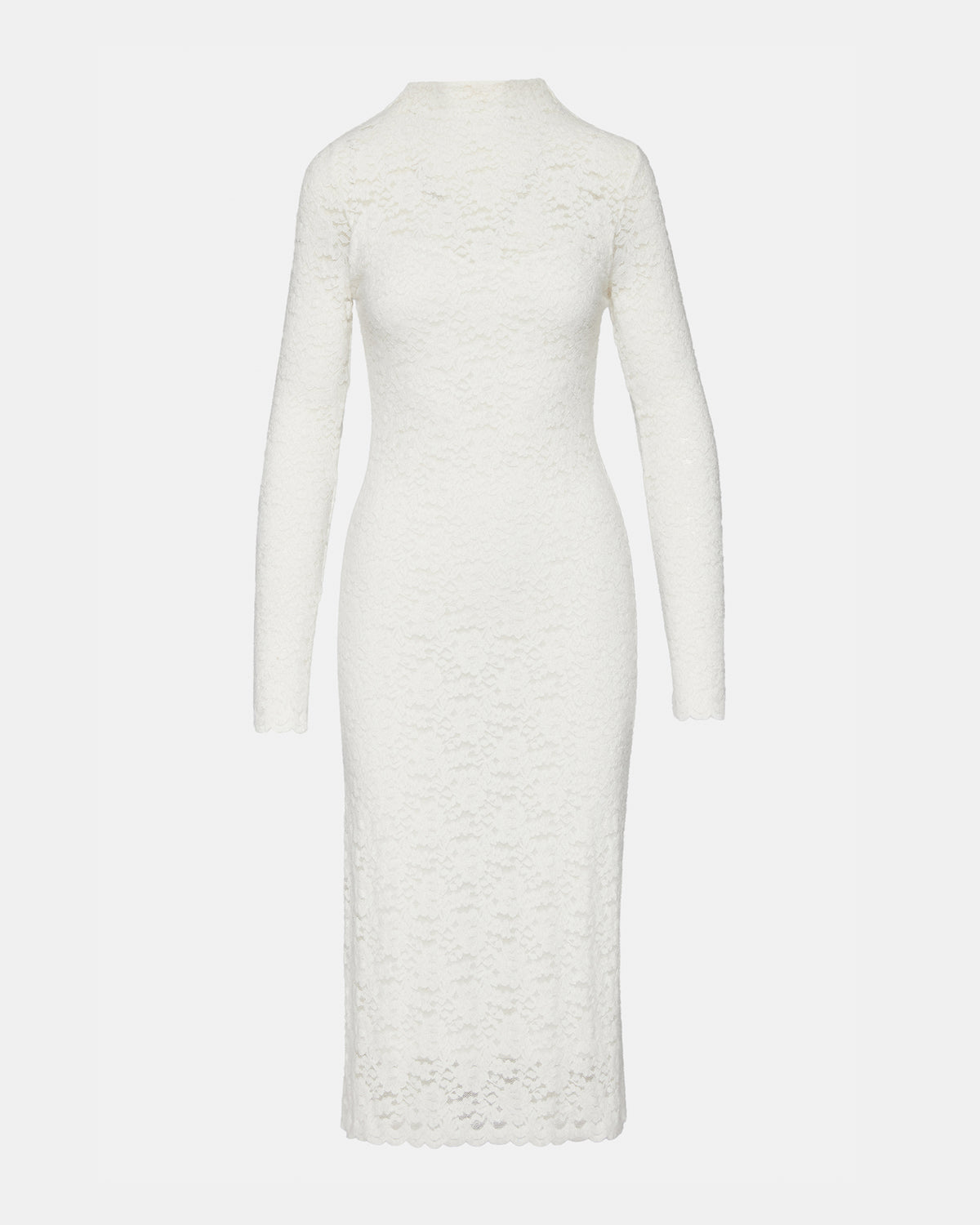 VIVIENNE Ivory Lace Women's Mock Neck Midi Dress | Steve Madden near me