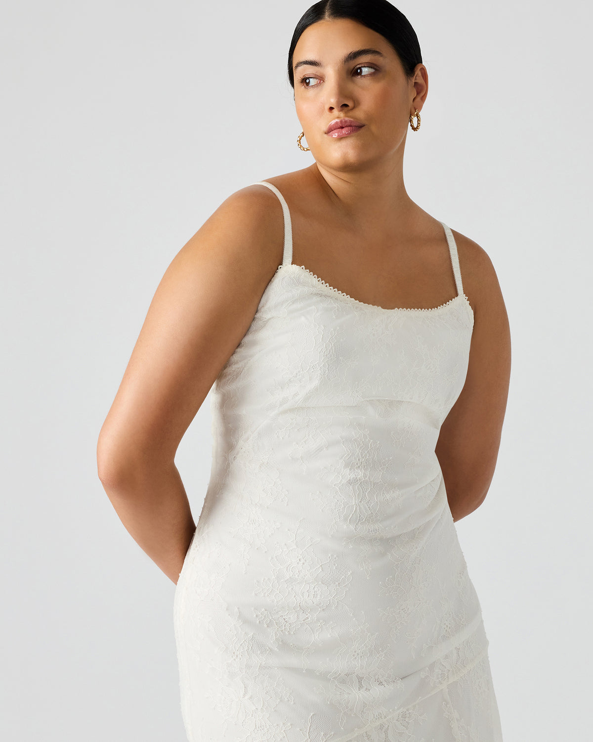 VEERA White Maxi Lace Flowy Women's Dress | Steve Madden on Sale