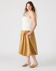 OLIVER Taupe Women's Strapless Midi Bubble Dress | Steve Madden discount