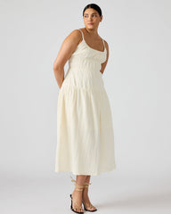 TOBY Ivory Maxi Flowy Bow Women's Dress | Steve Madden US