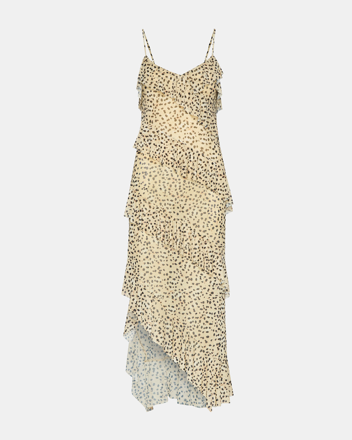 AIDA Sand Women's Flowy Sleeveless Ruffle Maxi Dress | Steve Madden for Sale