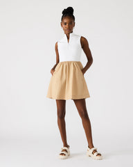 LYON Taupe Women's Collared Sleeveless Flowy Dress | Steve Madden on Sale
