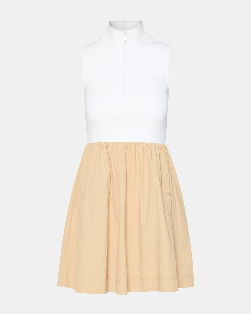 LYON Taupe Women's Collared Sleeveless Flowy Dress | Steve Madden on Sale