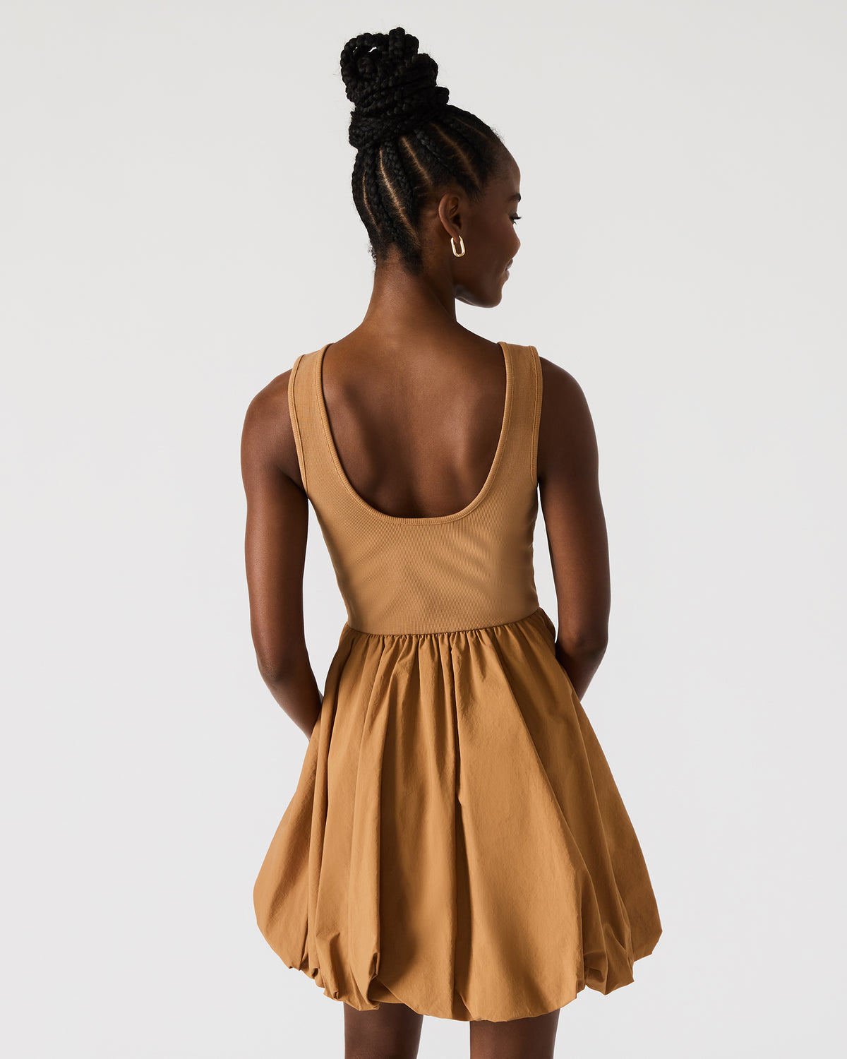 PALERMO Camel Women's Mini Bubble-Hem Dress | Steve Madden near me