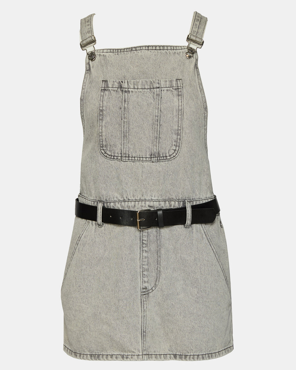 TAMIA Dress Light Grey | Women's Overall Denim Mini Dress | Steve Madden online