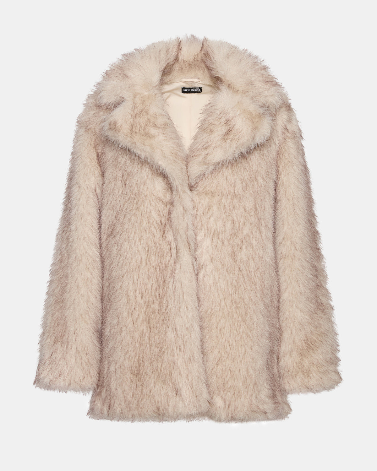 KINDRA Natural Faux Fur Collared Women's Coat | Steve Madden near me