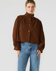 DIERDRA Chicory Coffee Long-Sleeved Button-Up Women's Jacket | Steve Madden near me