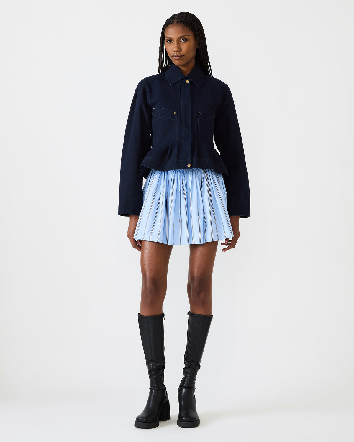 SLOAN Midnight Sky Long-Sleeved Zip-Up Women's Jacket | Steve Madden outlet