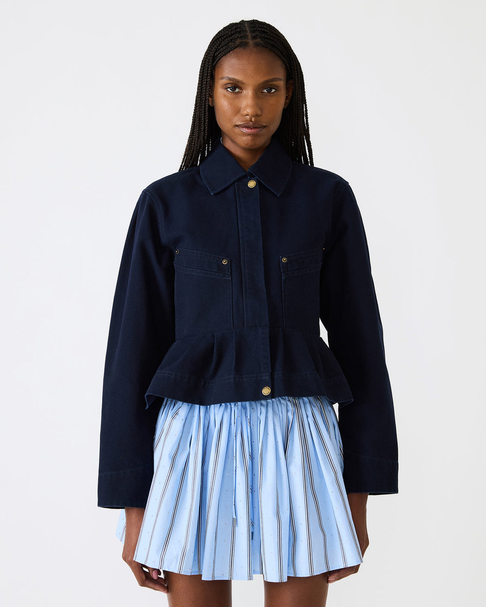 SLOAN Midnight Sky Long-Sleeved Zip-Up Women's Jacket | Steve Madden outlet