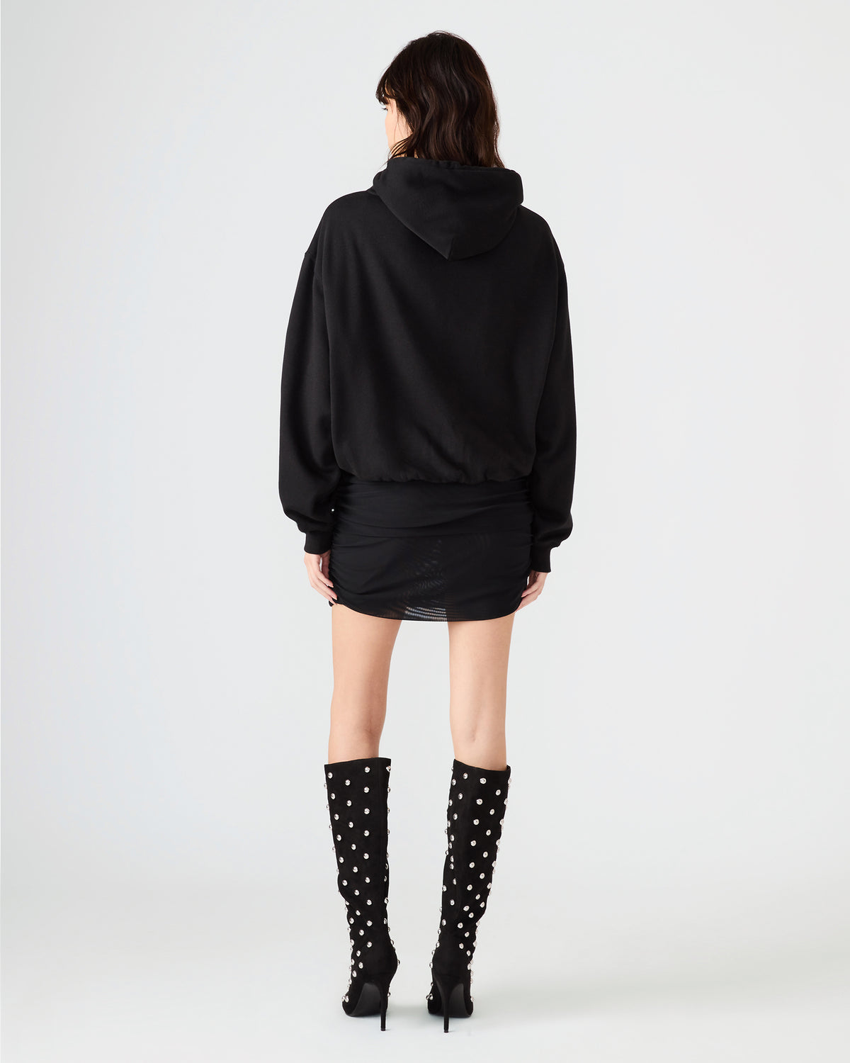 SM Black Logo Long-Sleeved Women's Hoodie | Steve Madden outlet