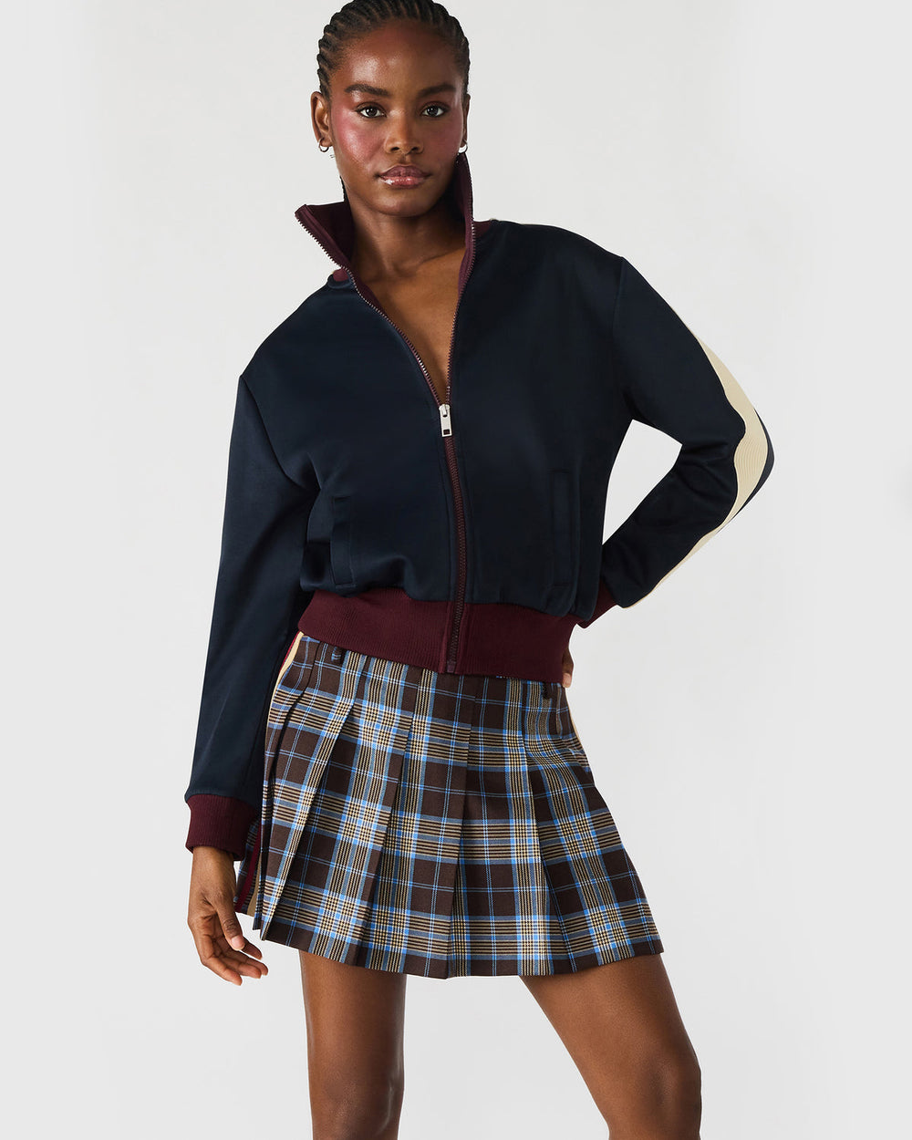 DAISY Midnight Long-Sleeved Zip-Up Athletic Women's Jacket | Steve Madden discount