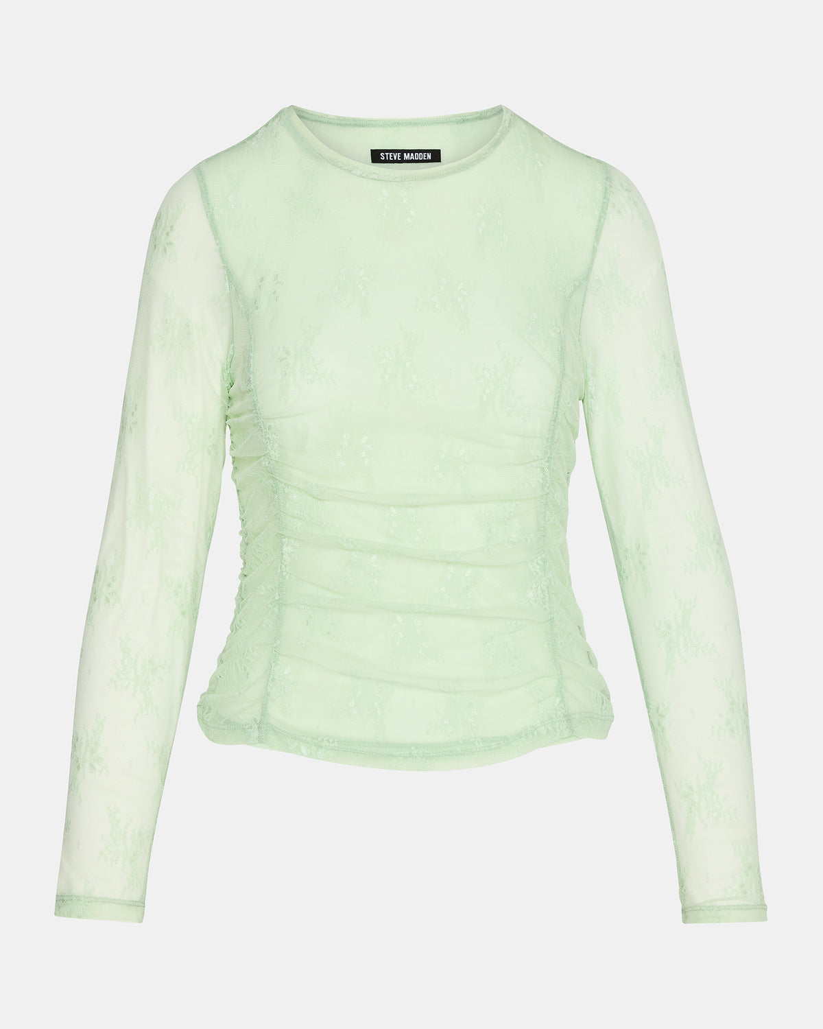 LUMA Bay Green Long-Sleeved Mesh Lace Women's Top | Steve Madden near me