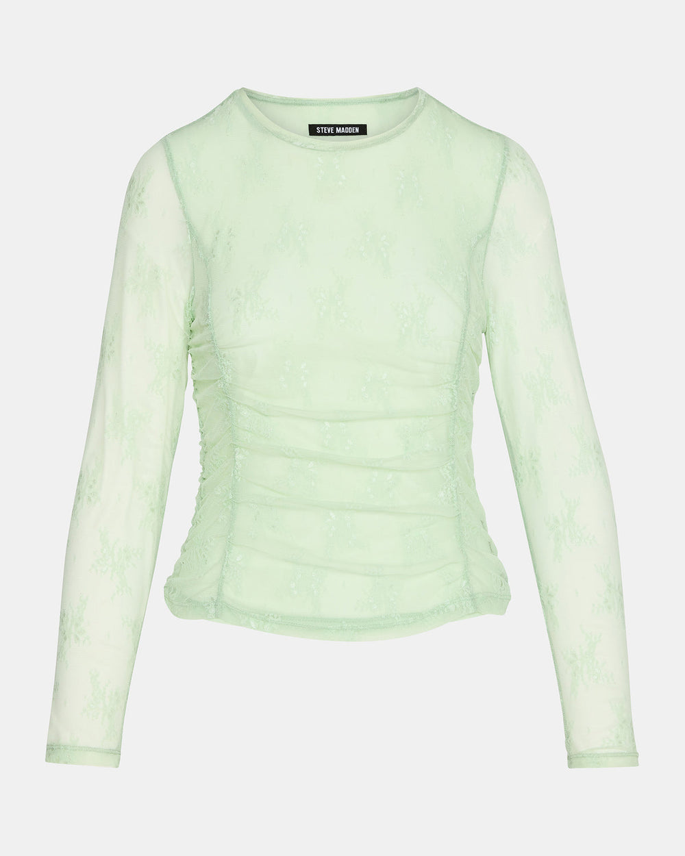 LUMA Bay Green Long-Sleeved Mesh Lace Women's Top | Steve Madden near me