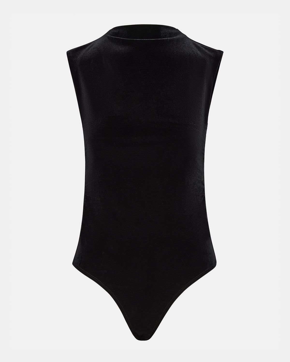 NIKOLA Black Women's Mock Neck Velvet Bodysuit | Steve Madden for Sale