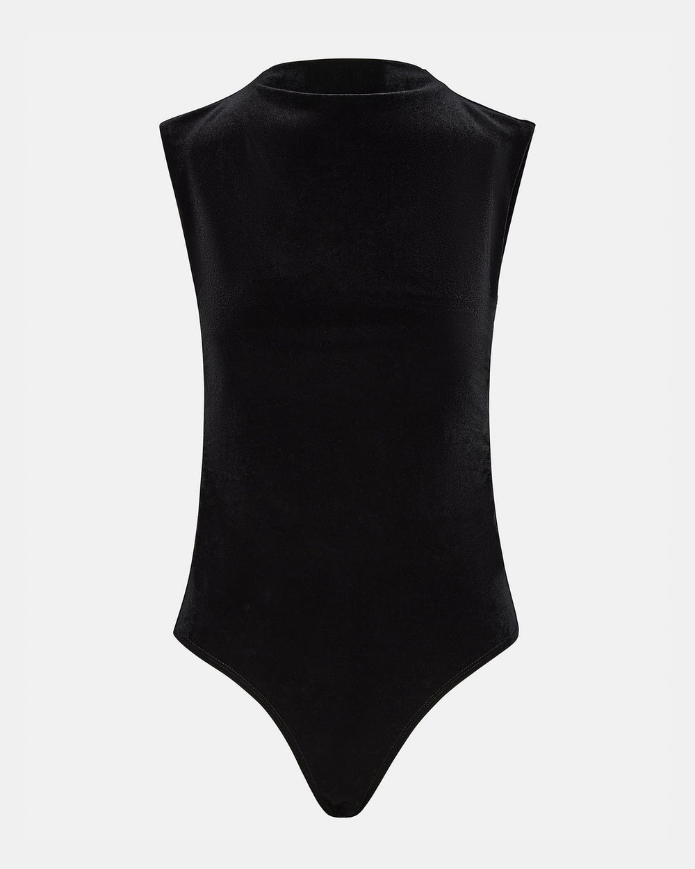 NIKOLA Black Women's Mock Neck Velvet Bodysuit | Steve Madden for Sale