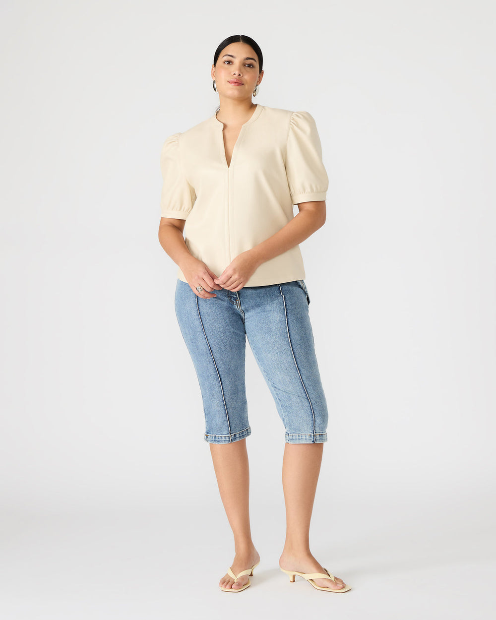 JANE Bone Women's Short-Sleeved Suede Top | Steve Madden Sale