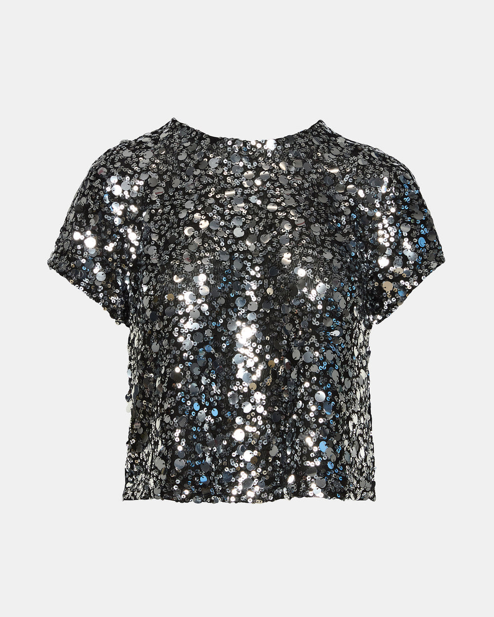 CRESSA Silver Embellished Sequin Women's Top | Steve Madden near me