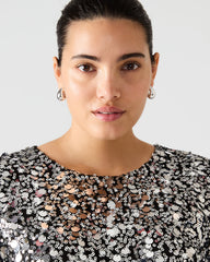CRESSA Silver Embellished Sequin Women's Top | Steve Madden near me