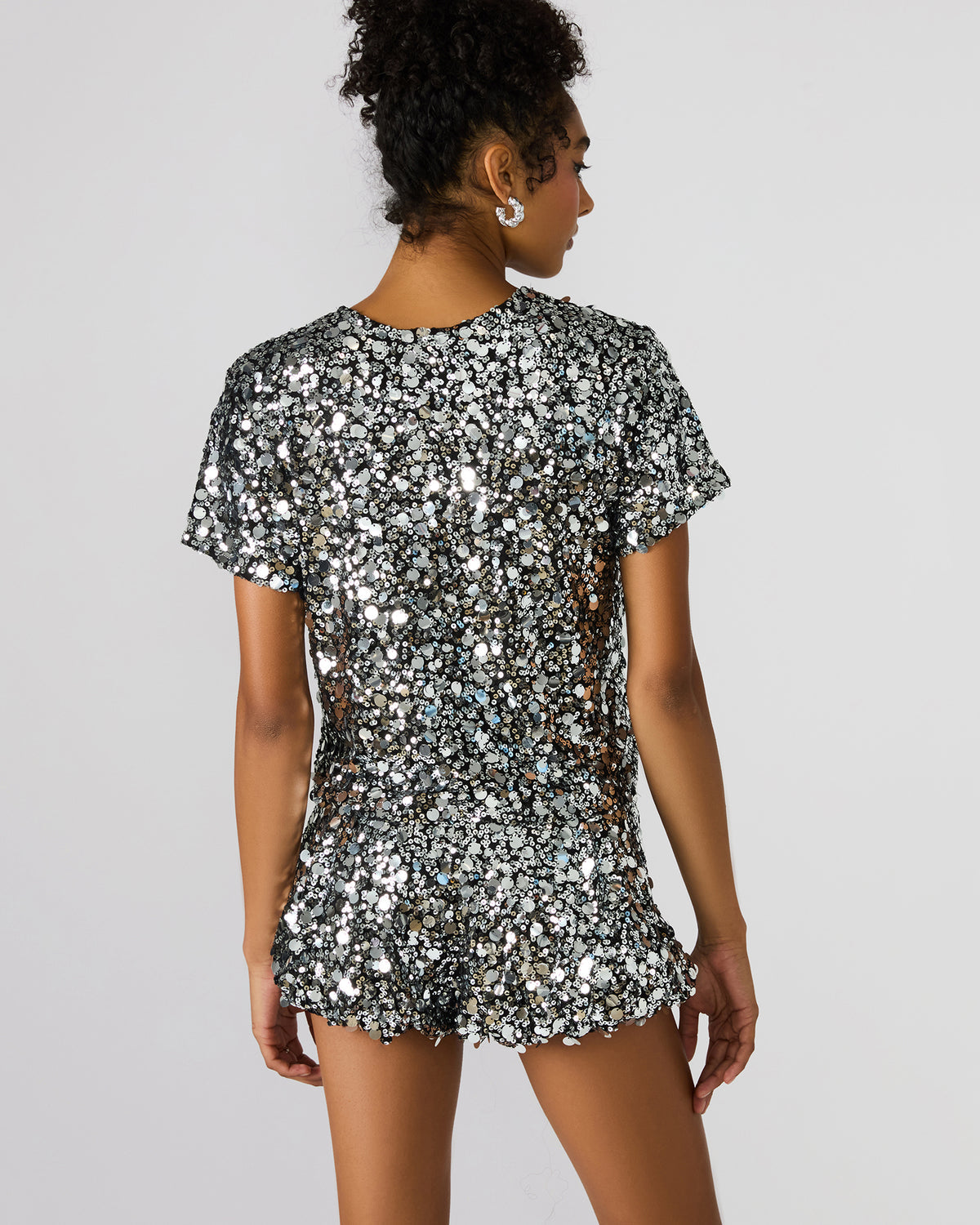 CRESSA Silver Embellished Sequin Women's Top | Steve Madden near me