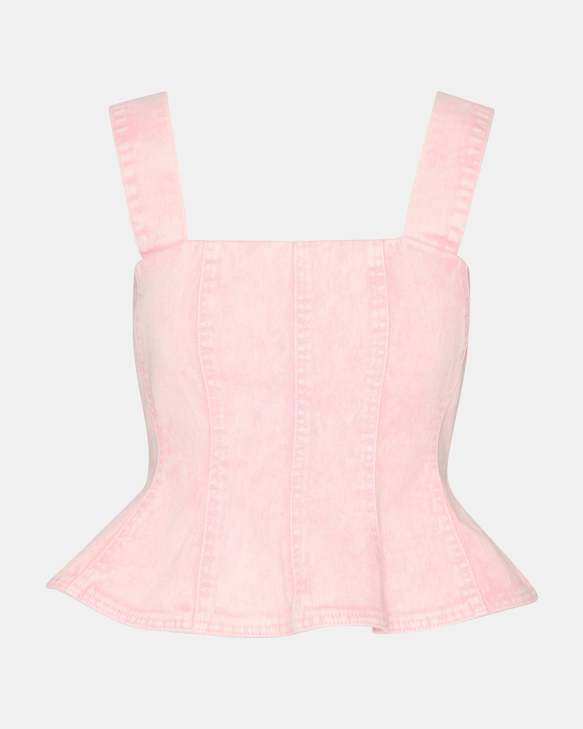 PENELOPI Denim Ruffle Fabric Women's Tank Top | Steve Madden online