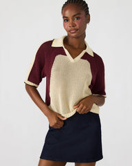 AXON Multi Short-Sleeved Knit Sweater Women's Top | Steve Madden Sale