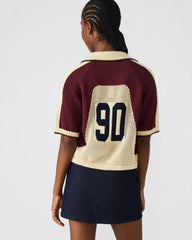 AXON Multi Short-Sleeved Knit Sweater Women's Top | Steve Madden Sale