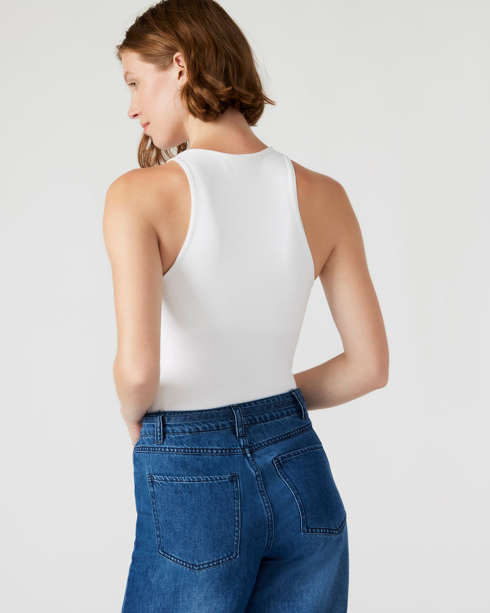 NICO White Women's Contour Stretch Bodysuit | Steve Madden on Sale