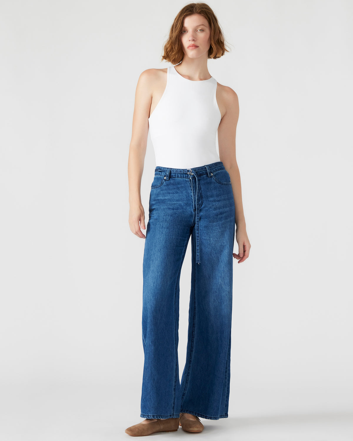 NICO White Women's Contour Stretch Bodysuit | Steve Madden on Sale