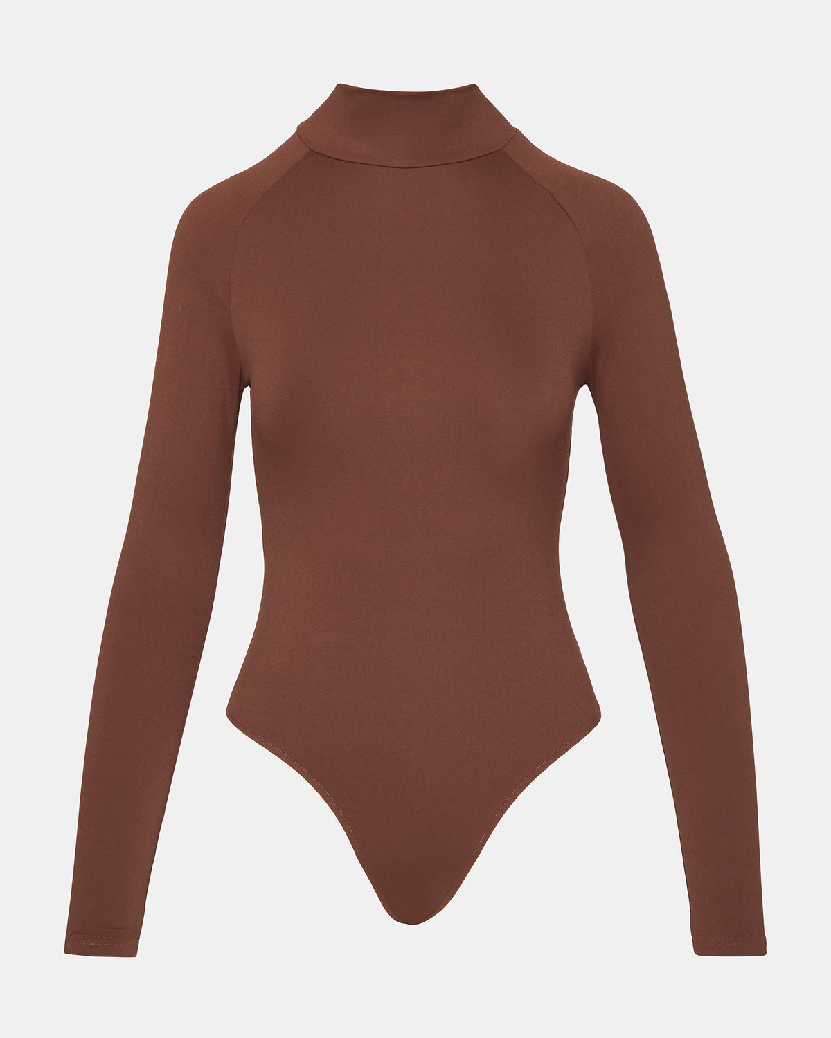 NELLE Bodysuit Brown | Women's Mock Neck Stretch Bodysuit | Steve Madden near me