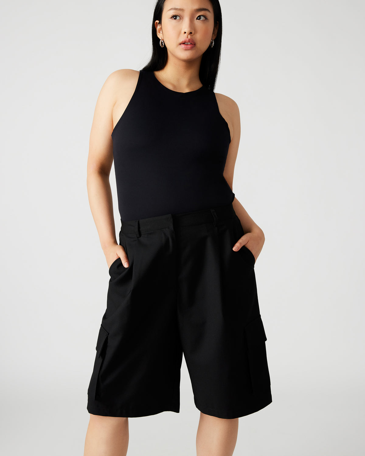 NICO Black Women's Contour Stretch Bodysuit | Steve Madden outlet