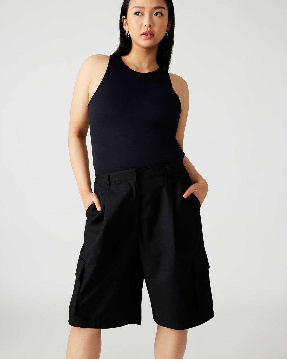 NICO Black Women's Contour Stretch Bodysuit | Steve Madden outlet