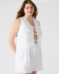 ALIZA White Women's Bow Tie-Front Top | Steve Madden outlet