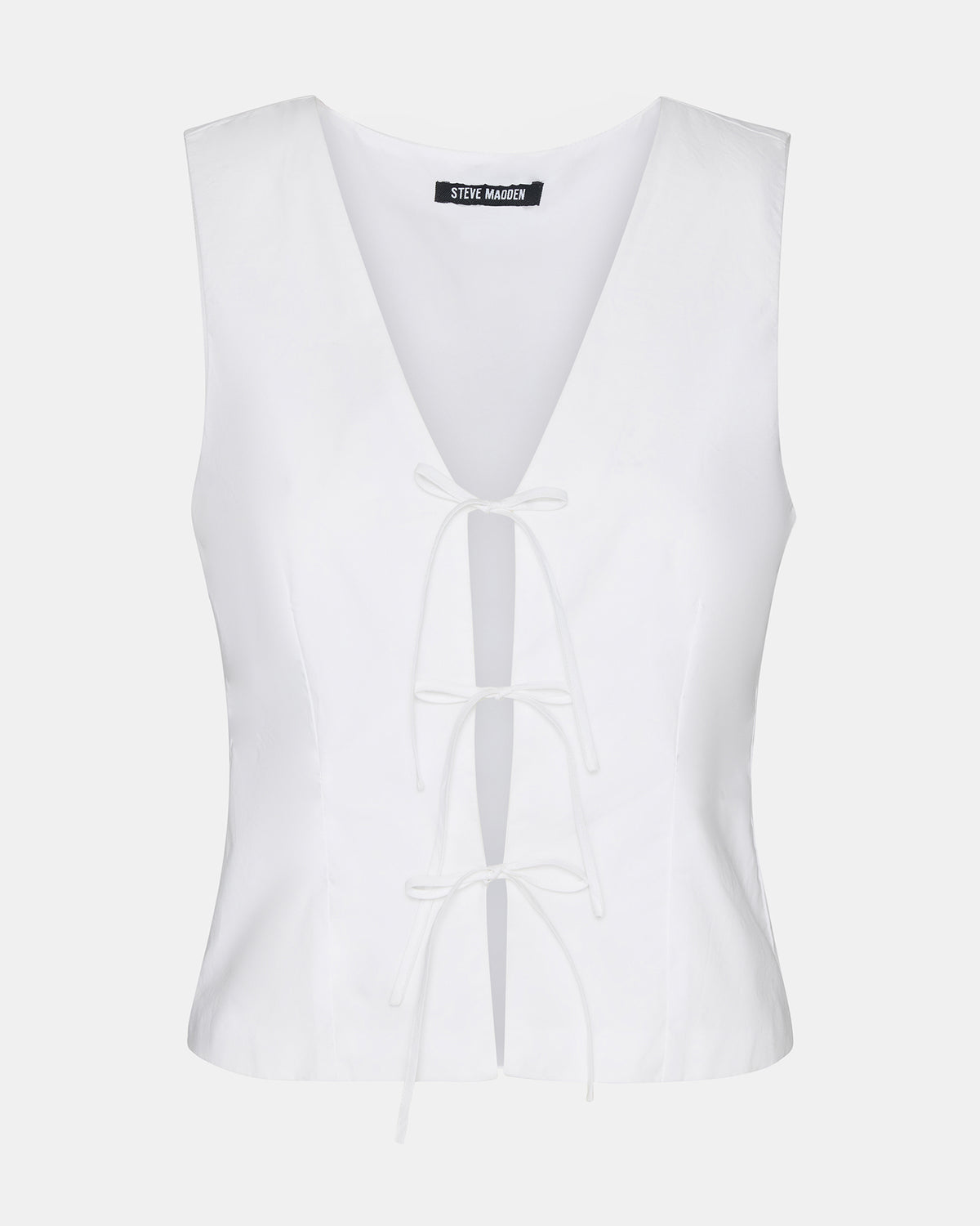 ALIZA White Women's Bow Tie-Front Top | Steve Madden outlet