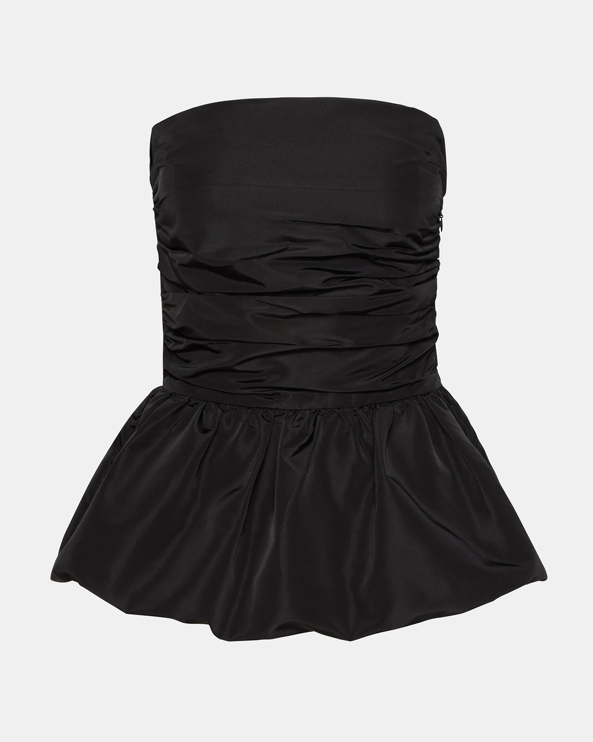 AMARI Top Black | Women's Bubble-Hem Taffeta Strapless Top | Steve Madden for Sale
