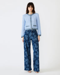 JAXON Rose Frost Wide-Leg Denim Floral Print Women's Jeans | Steve Madden for Sale