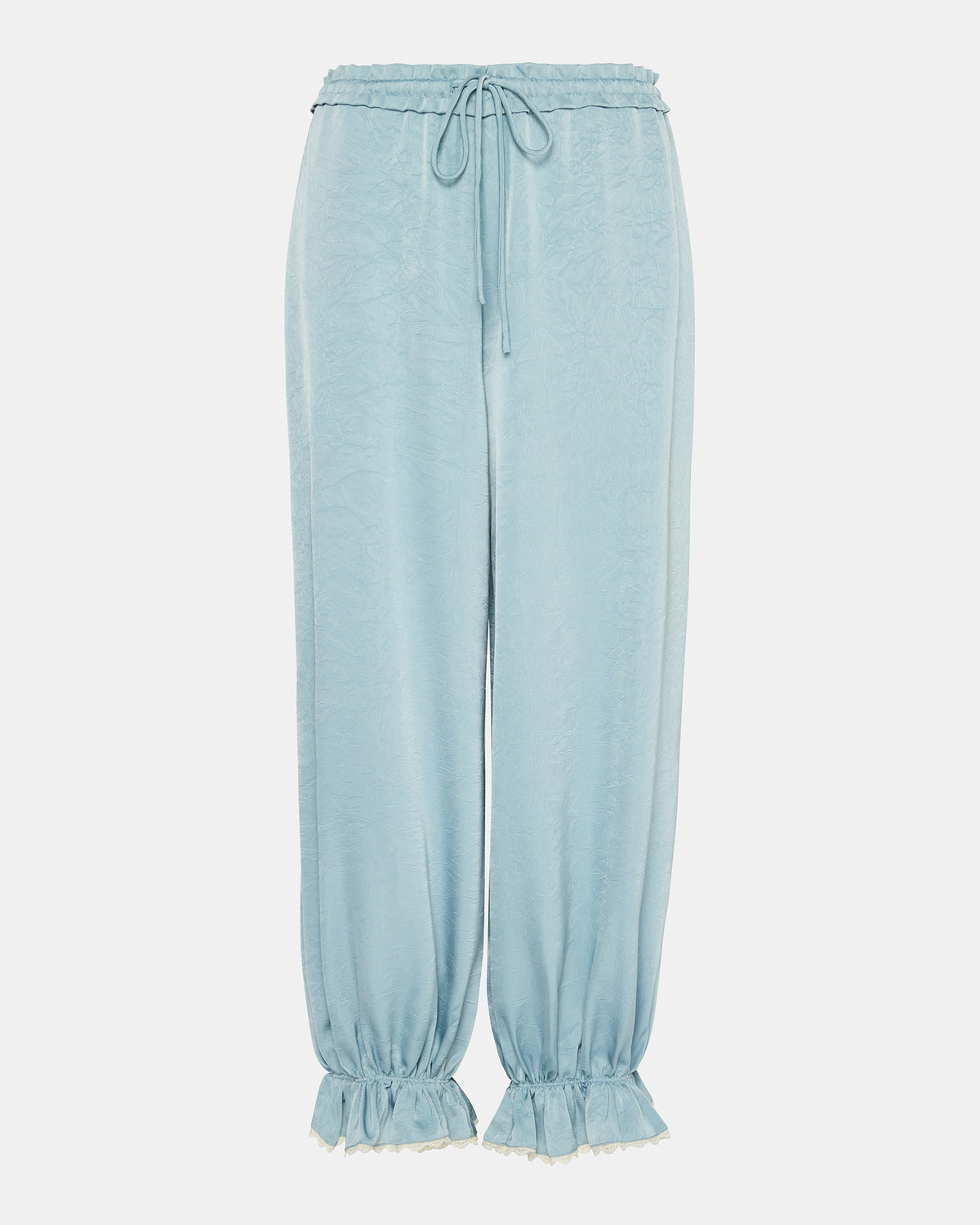ROAN Dusty Blue Tie-Front Parachute Women's Pants | Steve Madden on Sale