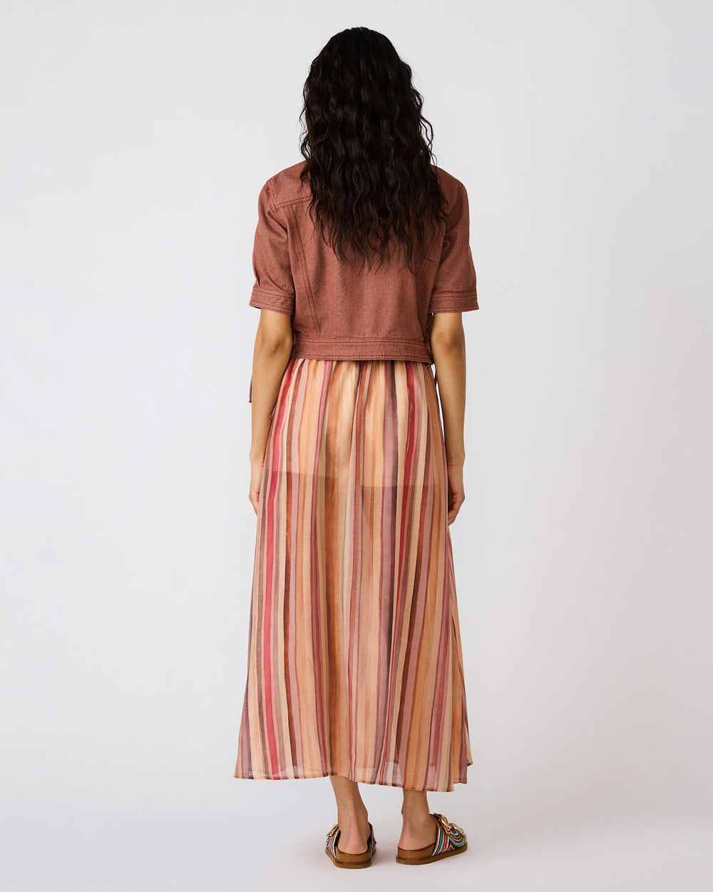 SHILLOH Stripe Detail Flowy Women's Maxi Skirt | Steve Madden discount