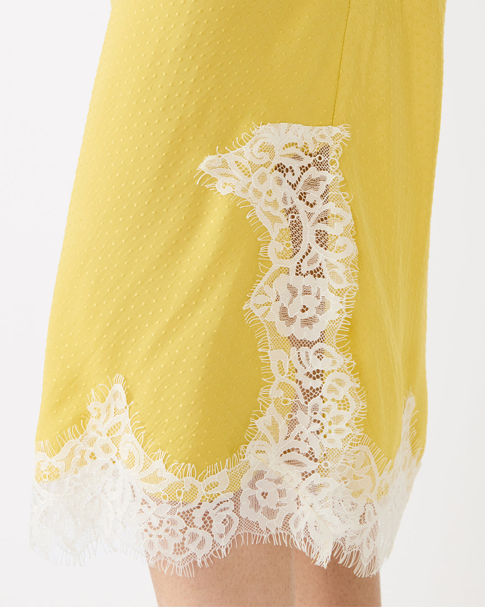 CINTHIA Golden Lime Lace Trime Women's Midi Skirt | Steve Madden US