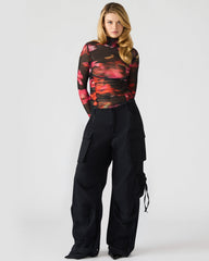 DUO Black Women's Utility Cargo Pants | Steve Madden on Sale