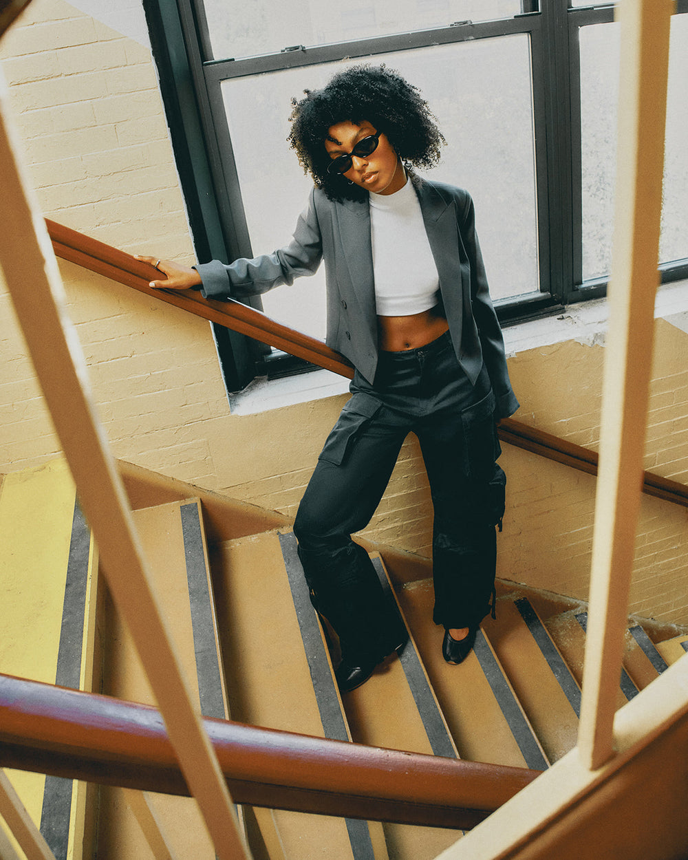 DUO Black Women's Utility Cargo Pants | Steve Madden on Sale