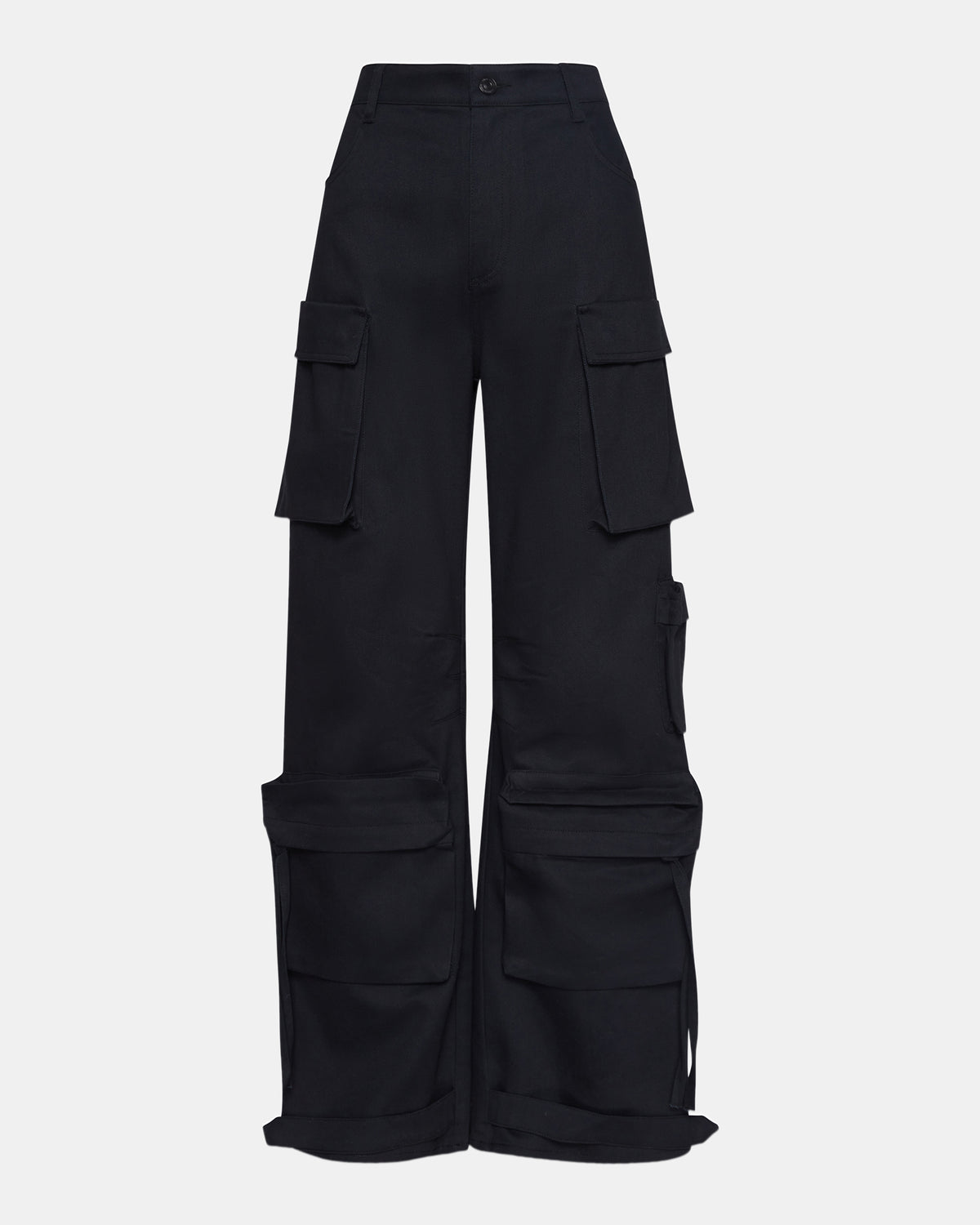 DUO Black Women's Utility Cargo Pants | Steve Madden on Sale