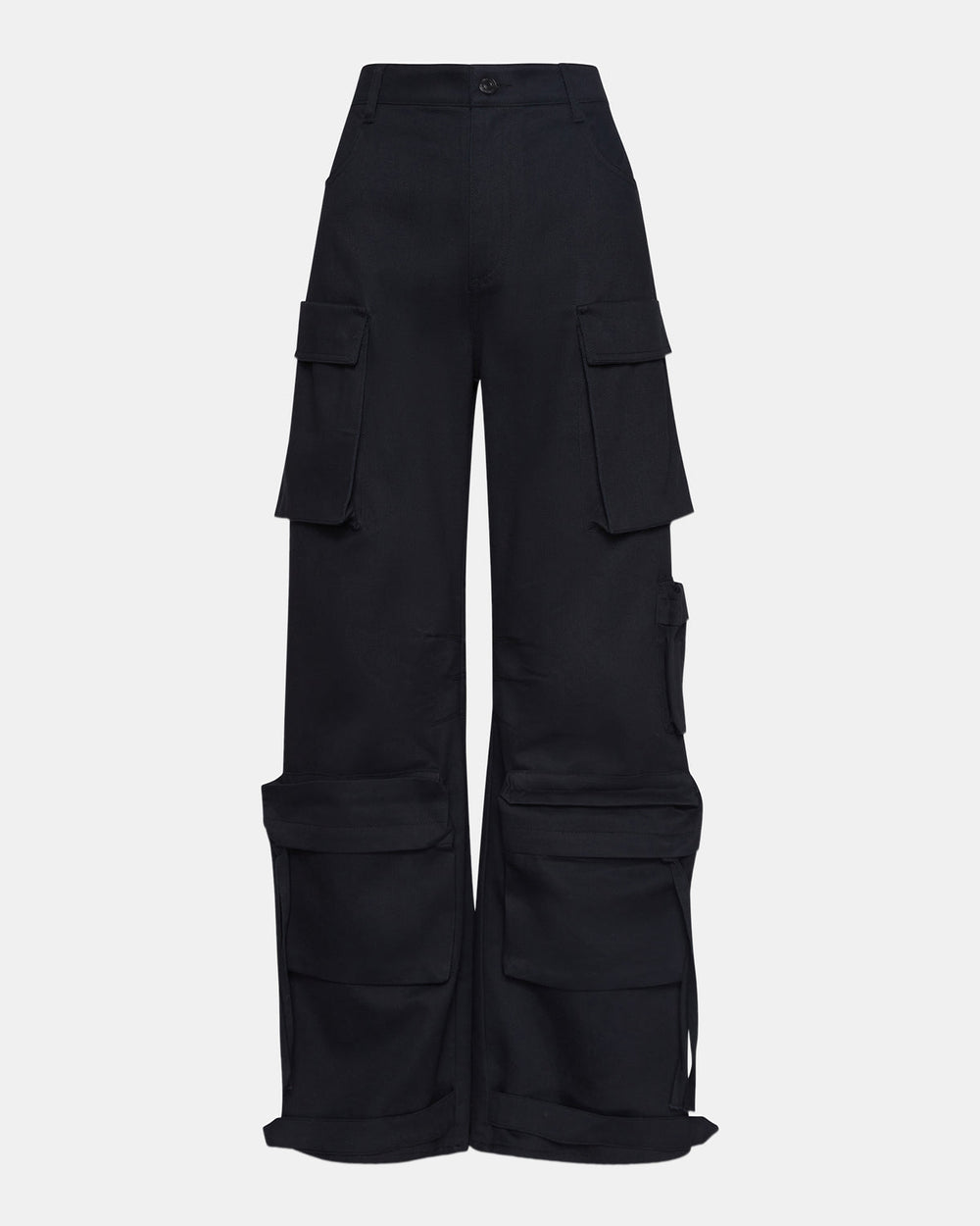 DUO Black Women's Utility Cargo Pants | Steve Madden on Sale