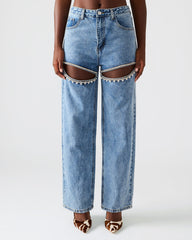 TAYLOR Jean Rhinestone Women's Cutout Jeans | Steve Madden discount