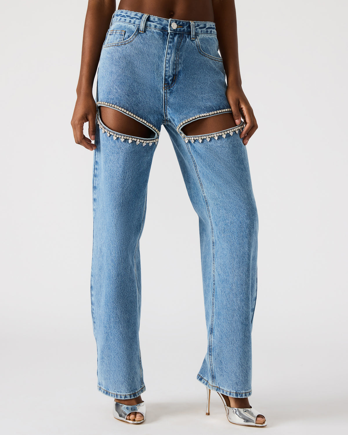 TAYLOR Jean Rhinestone Women's Cutout Jeans | Steve Madden discount