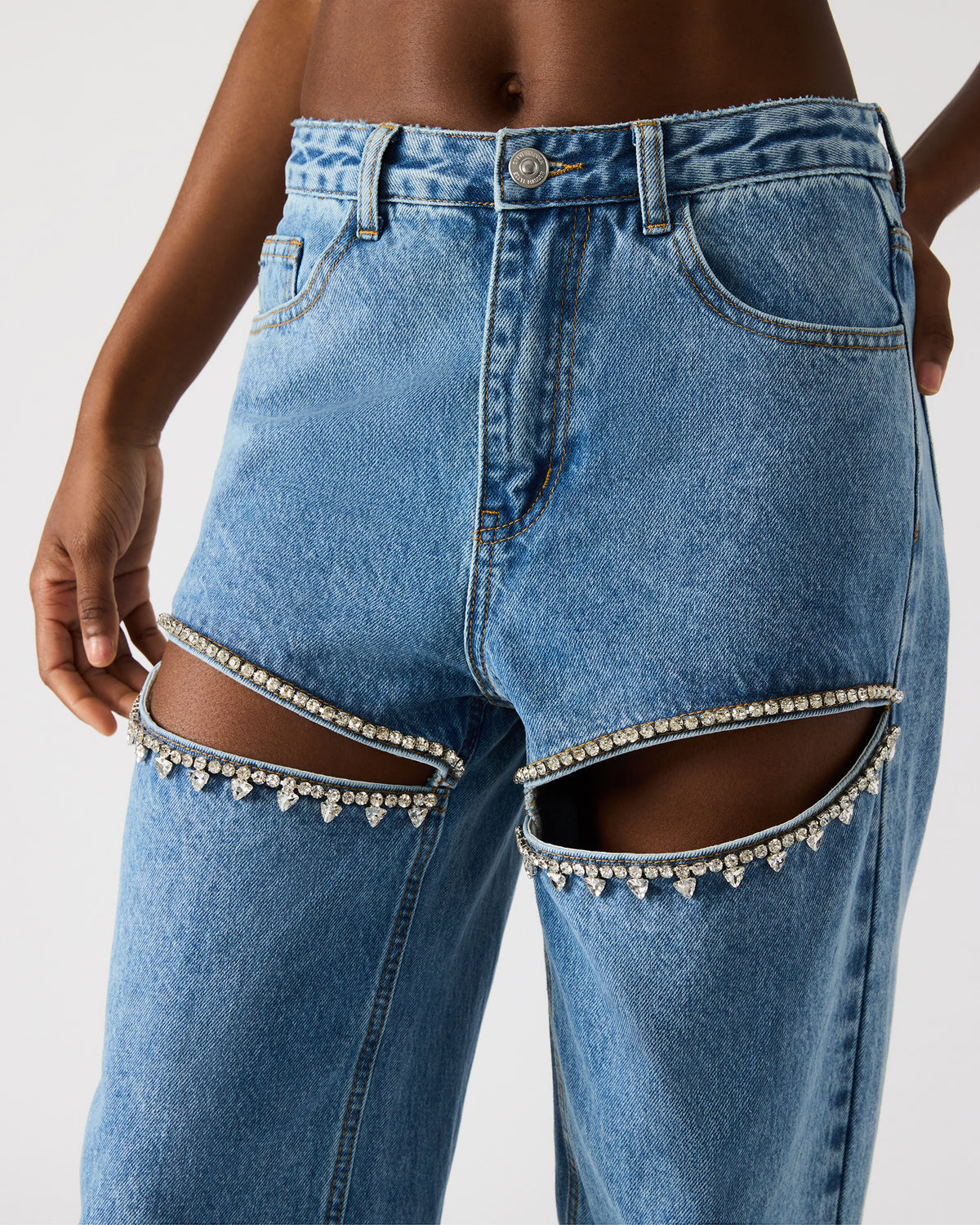 TAYLOR Jean Rhinestone Women's Cutout Jeans | Steve Madden discount