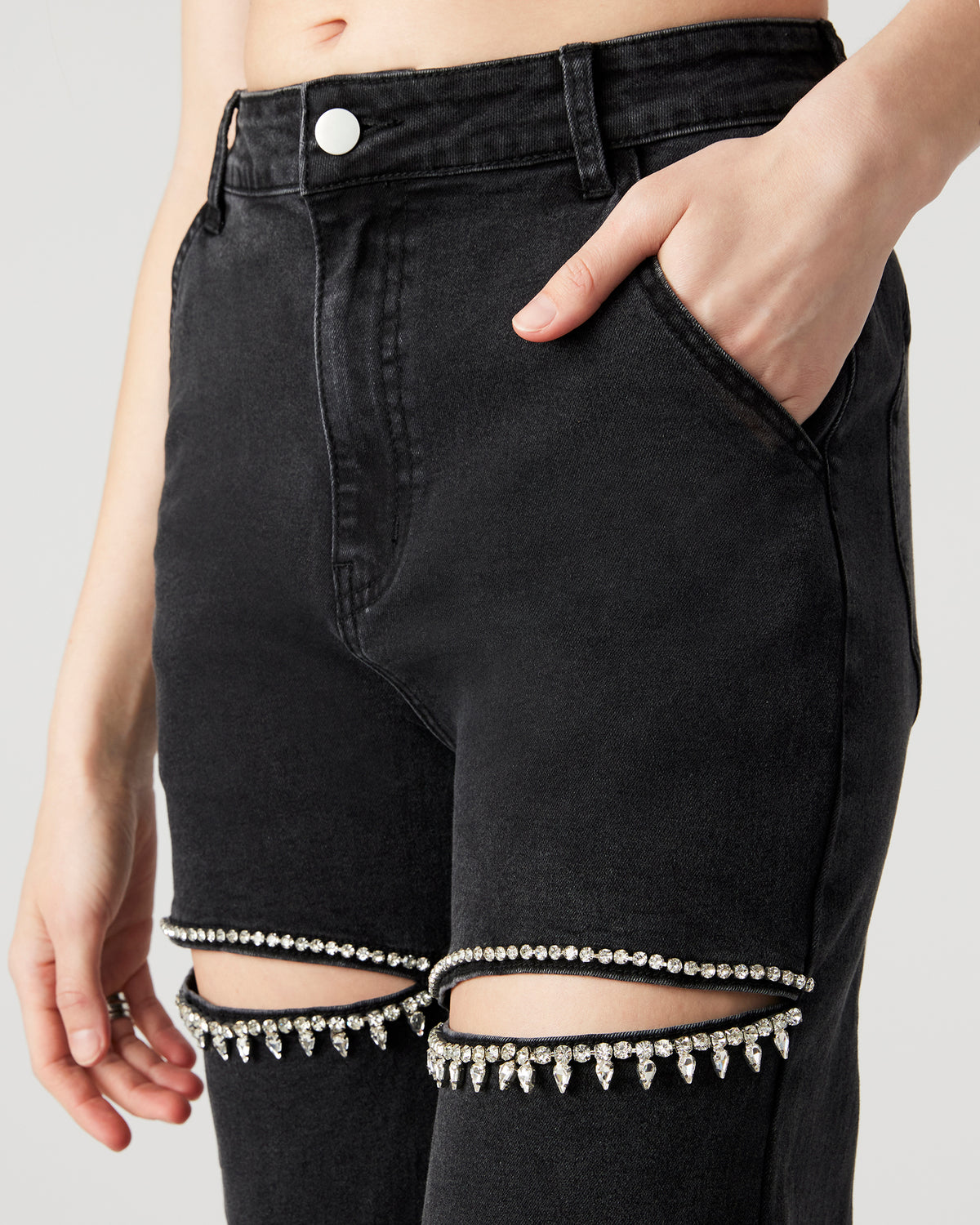 TAYLOR Jean Black Women's Cutout Jeans | Steve Madden Sale