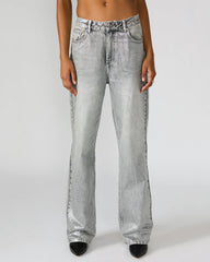 ZO Silver Straight-Leg Metallic Women's Jeans | Steve Madden for Sale