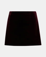 CINDI Velvet Wine Women's Mini Skort | Steve Madden Sale